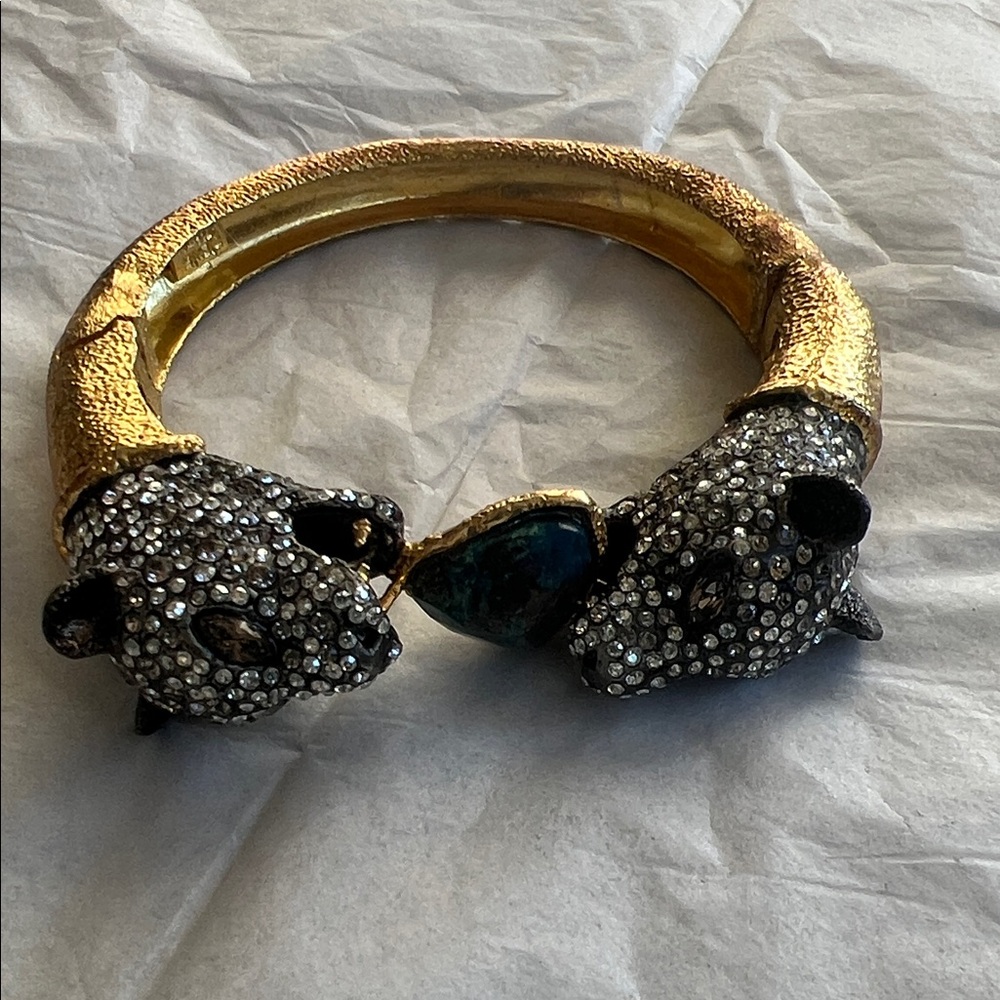 Alexis Bittar Gold and Silver Panther Bracelet
